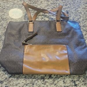 Michael Kors Black and Brown Tote Bag